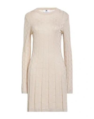 M Missoni Woman Mini Dress Beige Size M Viscose, Metallic Fiber, Polyester In Sand