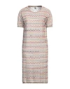 M Missoni Woman Mini Dress Beige Size Xl Cotton, Viscose, Wool In Beige