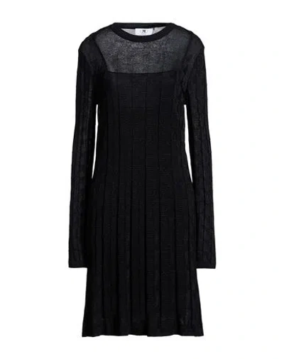 M Missoni Woman Mini Dress Black Size L Viscose, Metallic Fiber, Polyester