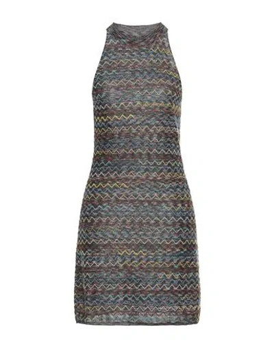 M Missoni Woman Mini Dress Black Size Xl Cotton, Viscose, Wool