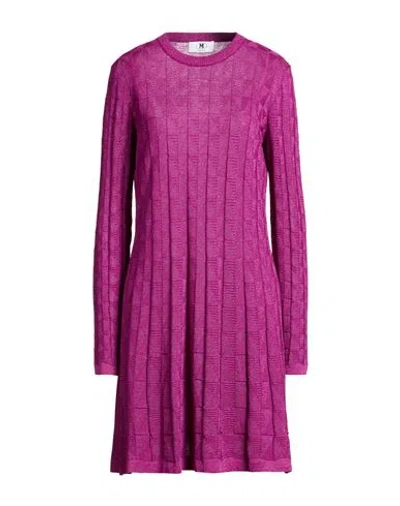 M Missoni Woman Mini Dress Mauve Size L Viscose, Metallic Fiber, Polyester In Pink