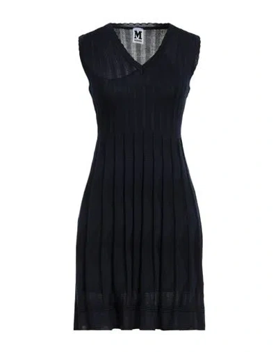 M Missoni Woman Mini Dress Midnight Blue Size 4 Viscose, Wool In Black
