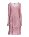M Missoni Woman Mini Dress Pastel Pink Size 14 Viscose, Polyester, Polyamide