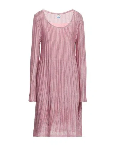 M Missoni Woman Mini Dress Pastel Pink Size 14 Viscose, Polyester, Polyamide