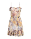 M Missoni Woman Mini Dress Yellow Size 6 Silk In Yellow