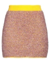 M Missoni Woman Mini Skirt Rose Gold Size 6 Polyamide, Polyester, Wool In Rose Gold
