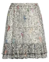 M Missoni Woman Mini Skirt White Size 6 Silk In White