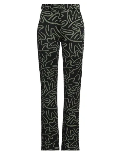 M Missoni Woman Pants Black Size 8 Wool, Viscose, Polyester, Metallic Fiber, Polyamide