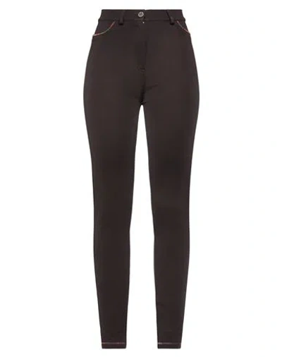 M Missoni Woman Pants Dark Brown Size 10 Viscose, Polyamide, Elastane