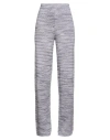 M Missoni Woman Pants Lilac Size Xl Cotton, Wool, Viscose, Metallic Fiber, Synthetic Fibers In Gray