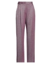 M Missoni Woman Pants Mauve Size 4 Viscose, Polyester, Polyamide, Elastane In Purple