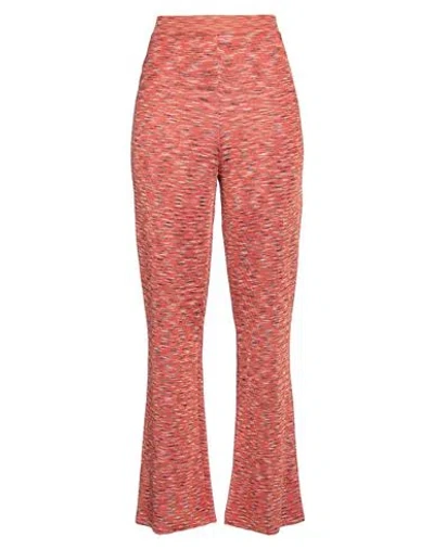 M Missoni Woman Pants Rust Size 6 Viscose, Cotton In Red