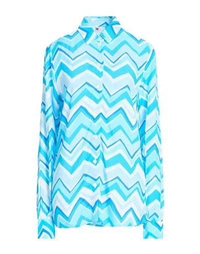 M Missoni Woman Shirt Azure Size L Viscose In Blue