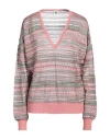 M Missoni Woman Sweater Antique Rose Size Xl Viscose, Cotton, Mohair Wool, Alpaca Wool, Polyamide In Pink