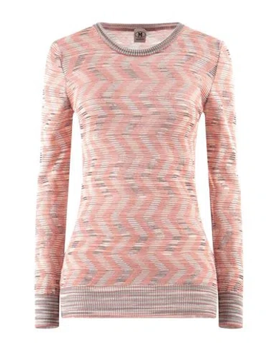 M Missoni Woman Sweater Antique Rose Size Xl Viscose, Wool, Polyamide In Pink