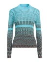 M Missoni Woman Sweater Azure Size 4 Wool, Viscose, Polyamide In Blue