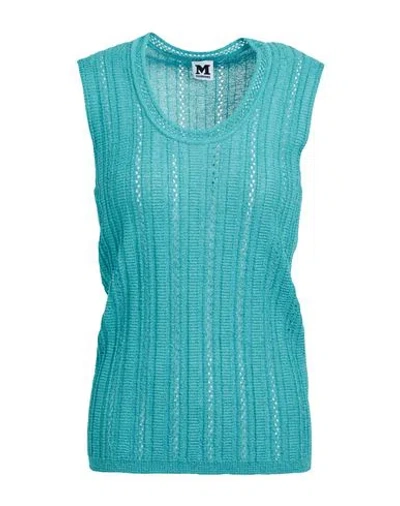 M Missoni Woman Sweater Azure Size 6 Viscose, Wool, Acrylic, Polyamide In Blue
