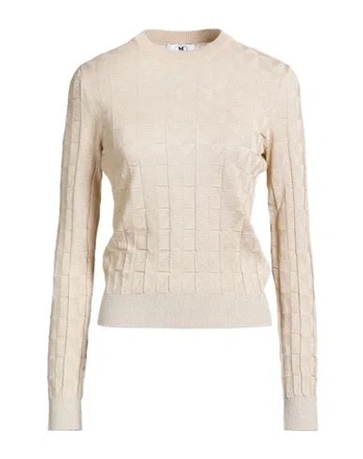 M Missoni Woman Sweater Beige Size Xl Viscose, Metallic Fiber, Polyamide, Polyester, Elastane In Sand