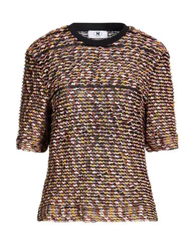 M Missoni Woman Sweater Black Size S Wool, Viscose In Orange