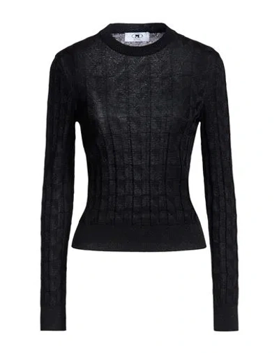 M Missoni Woman Sweater Black Size Xl Viscose, Metallic Fiber, Polyamide, Polyester, Elastane
