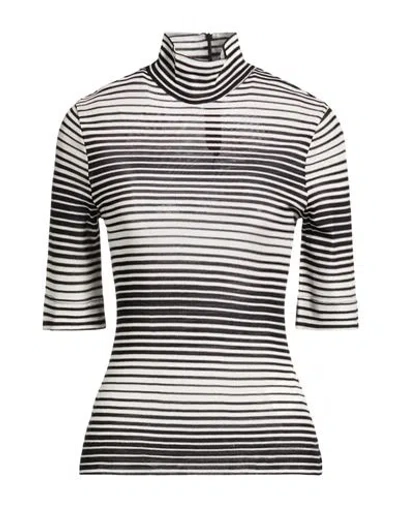 M Missoni Woman Sweater Black Size Xl Wool In Gray