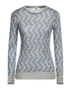 M Missoni Woman Sweater Pastel Blue Size L Viscose, Wool, Polyamide