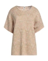 M Missoni Woman Sweater Blush Size Xl Viscose, Wool, Metallic Fiber, Polyamide In Pink