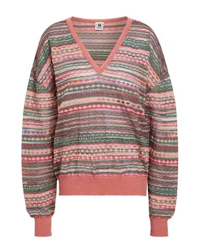 M MISSONI M MISSONI WOMAN SWEATER BRICK SIZE M VISCOSE, COTTON, MOHAIR WOOL, ALPACA WOOL, POLYAMIDE