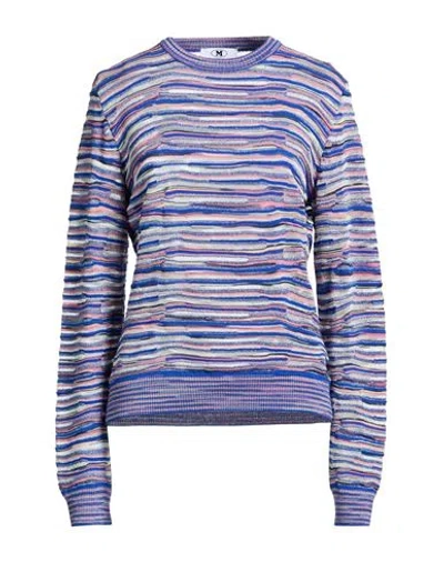 M Missoni Woman Sweater Bright Blue Size L Wool, Viscose, Cotton, Metallic Fiber
