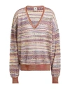 M Missoni Woman Sweater Burgundy Size L Viscose, Cotton, Mohair Wool, Alpaca Wool, Polyamide In Red