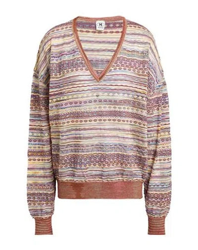 M Missoni Woman Sweater Burgundy Size L Viscose, Cotton, Mohair Wool, Alpaca Wool, Polyamide In Red
