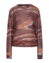 M Missoni Woman Sweater Burgundy Size Xl Mohair Wool, Polyamide In White