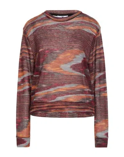 M Missoni Woman Sweater Burgundy Size Xl Mohair Wool, Polyamide In Red