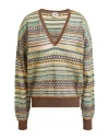 M Missoni Woman Sweater Chocolate Brown Size Xl Viscose, Cotton, Mohair Wool, Alpaca Wool, Polyamide