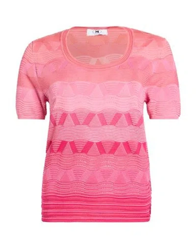 M Missoni Woman Sweater Coral Size M Cotton, Viscose In Pink