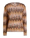 M Missoni Woman Sweater Dark Brown Size L Viscose, Cotton, Wool, Polyamide In Brown