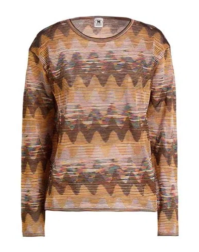 M Missoni Woman Sweater Dark Brown Size L Viscose, Cotton, Wool, Polyamide