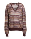 M Missoni Woman Sweater Dark Brown Size Xl Viscose, Cotton, Mohair Wool, Alpaca Wool, Polyamide