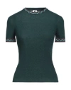 M Missoni Woman Sweater Dark Green Size 8 Wool, Viscose, Polyamide