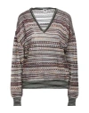 M Missoni Woman Sweater Midnight Blue Size Xl Viscose, Cotton, Mohair Wool, Alpaca Wool, Polyamide In Green