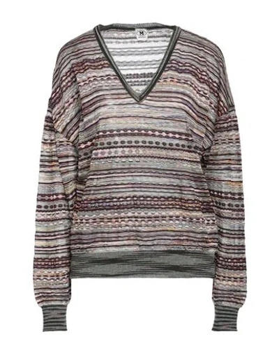 M MISSONI M MISSONI WOMAN SWEATER DARK GREEN SIZE L VISCOSE, COTTON, MOHAIR WOOL, ALPACA WOOL, POLYAMIDE
