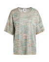 M Missoni Woman Sweater Military Green Size Xl Viscose In Green