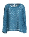 M Missoni Woman Sweater Deep Teal Size L Wool, Viscose In Blue