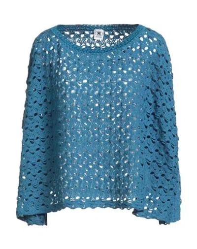 M Missoni Woman Sweater Deep Teal Size L Wool, Viscose In Blue