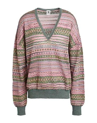 M Missoni Woman Sweater Deep Teal Size L Viscose, Cotton, Mohair Wool, Alpaca Wool, Polyamide In Green