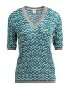 M Missoni Woman Sweater Emerald Green Size M Viscose, Cotton, Wool, Metallic Fiber, Polyamide