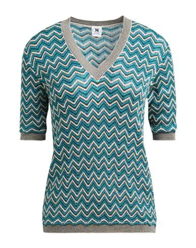 M Missoni Woman Sweater Emerald Green Size M Viscose, Cotton, Wool, Metallic Fiber, Polyamide