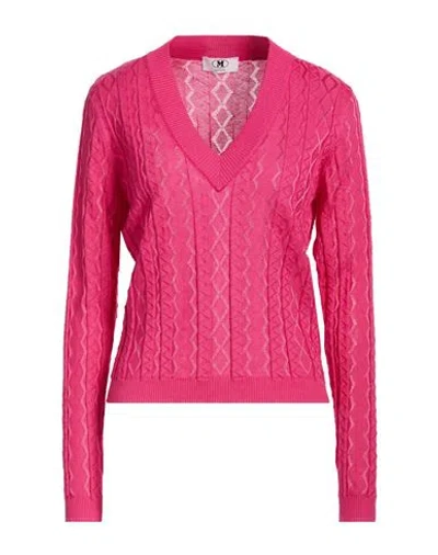 M Missoni Woman Sweater Fuchsia Size L Cotton, Viscose In Pink