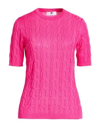 M Missoni Woman Sweater Fuchsia Size S Cotton, Viscose In Pink