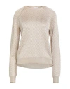 M Missoni Woman Sweater Gold Size Xl Viscose, Metallic Fiber In Neutral
